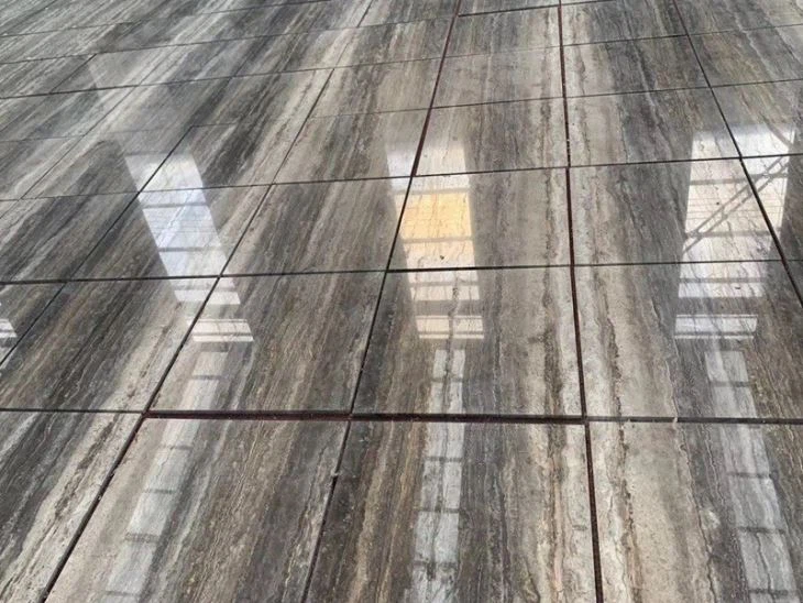 Smoky Brown Travertine Slab