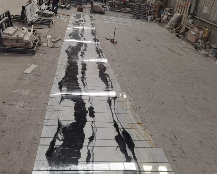 Natural Panda White Marble Tiles