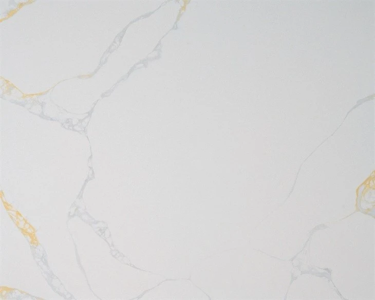 Artificial White With Golden Texture Quartz Artificial White With Golden Texture Quartz